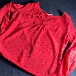 Red GAP blouse with black stars